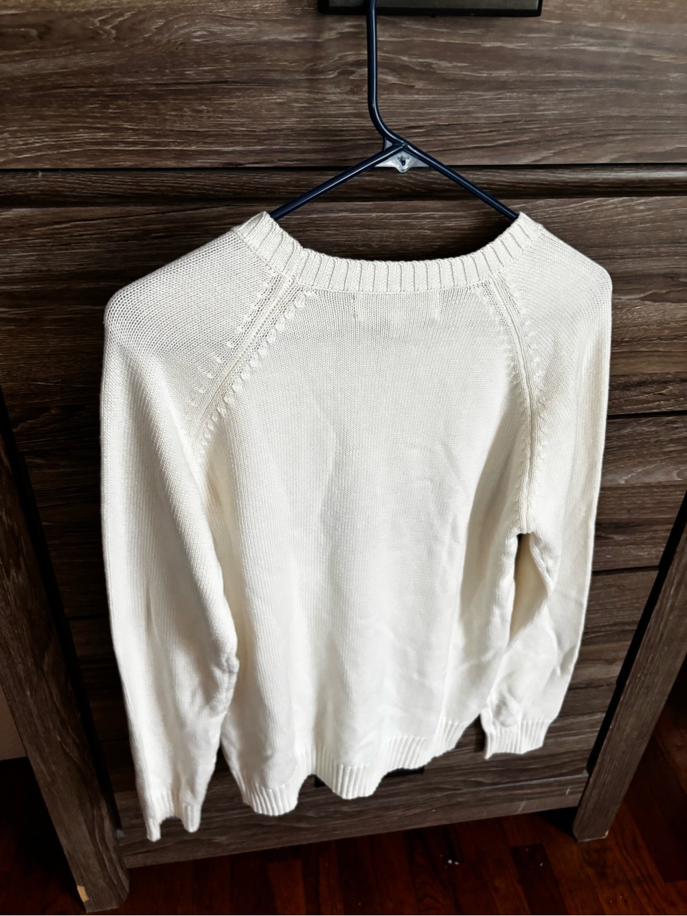 Ellsworth & Ivey Tuckernuck Sweater Cream Knit Medium - Picture 2 of 3